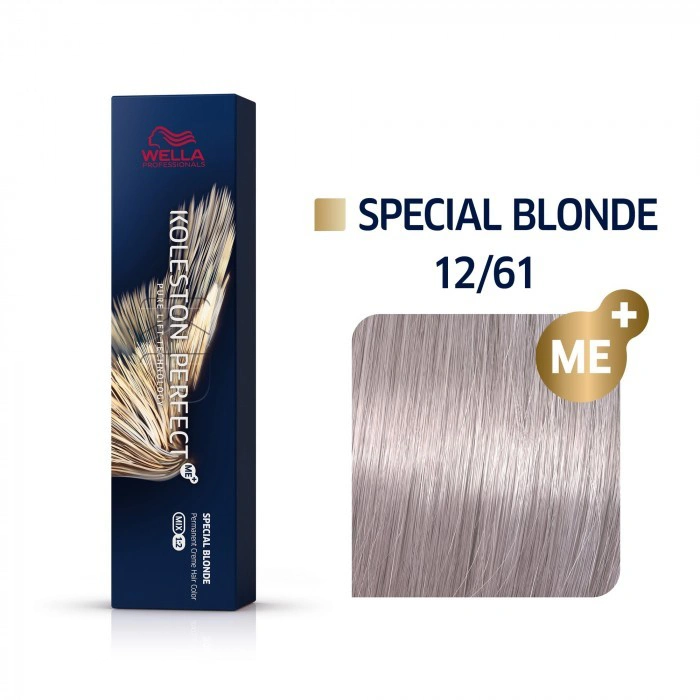 Wella Koleston Perfect Me+ Hajfesték - 12/61 - 60ml - Hamvas Lila Speciál Szőke képe 1
